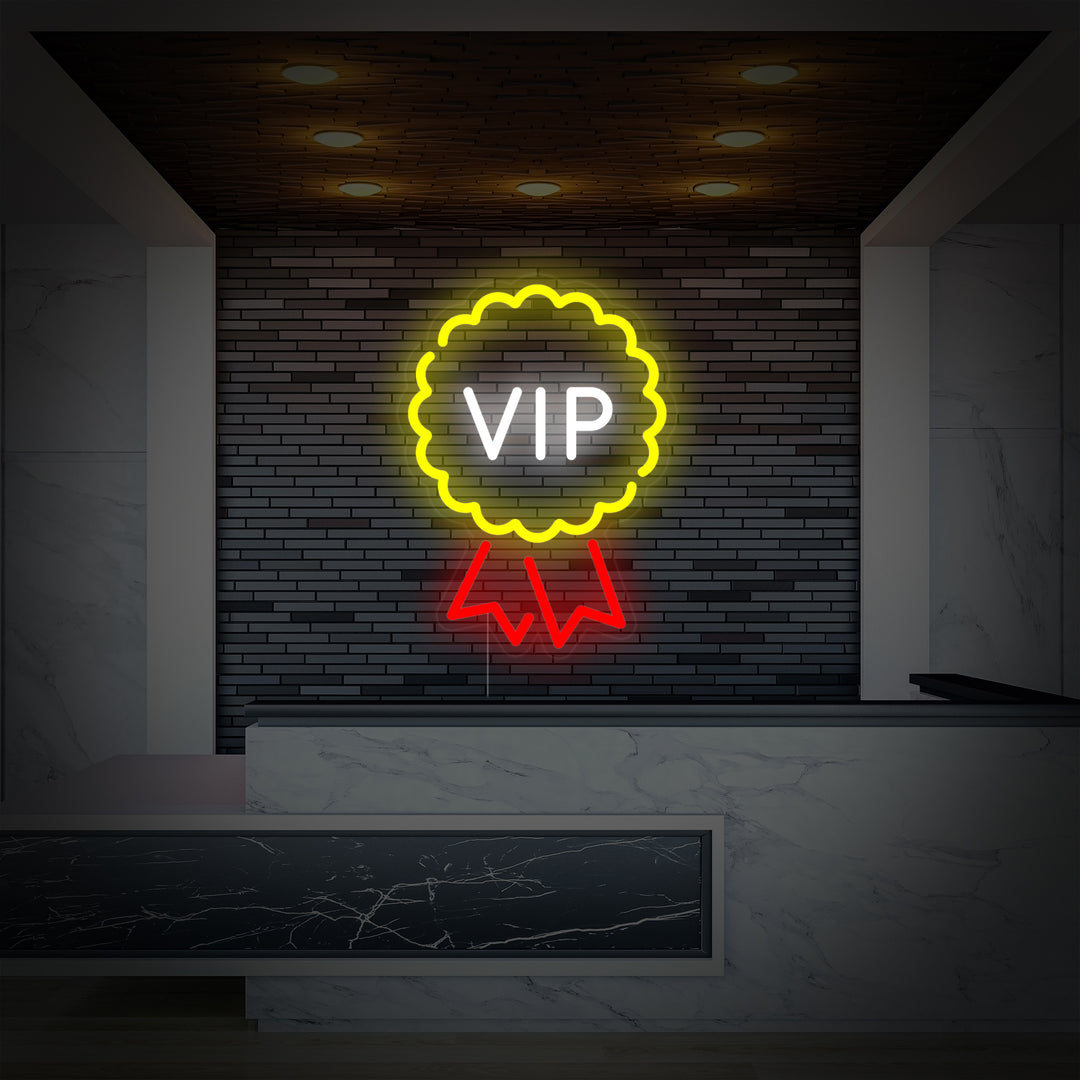 "Sala VIP, Lounge Vip" Insegna al neon