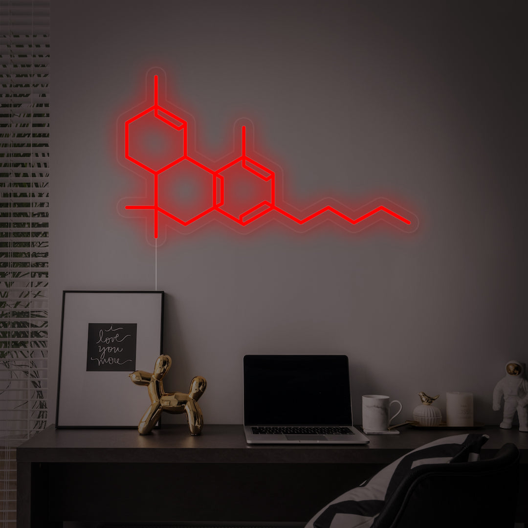 "Molecola Thc Della Cannabis" Insegna al neon