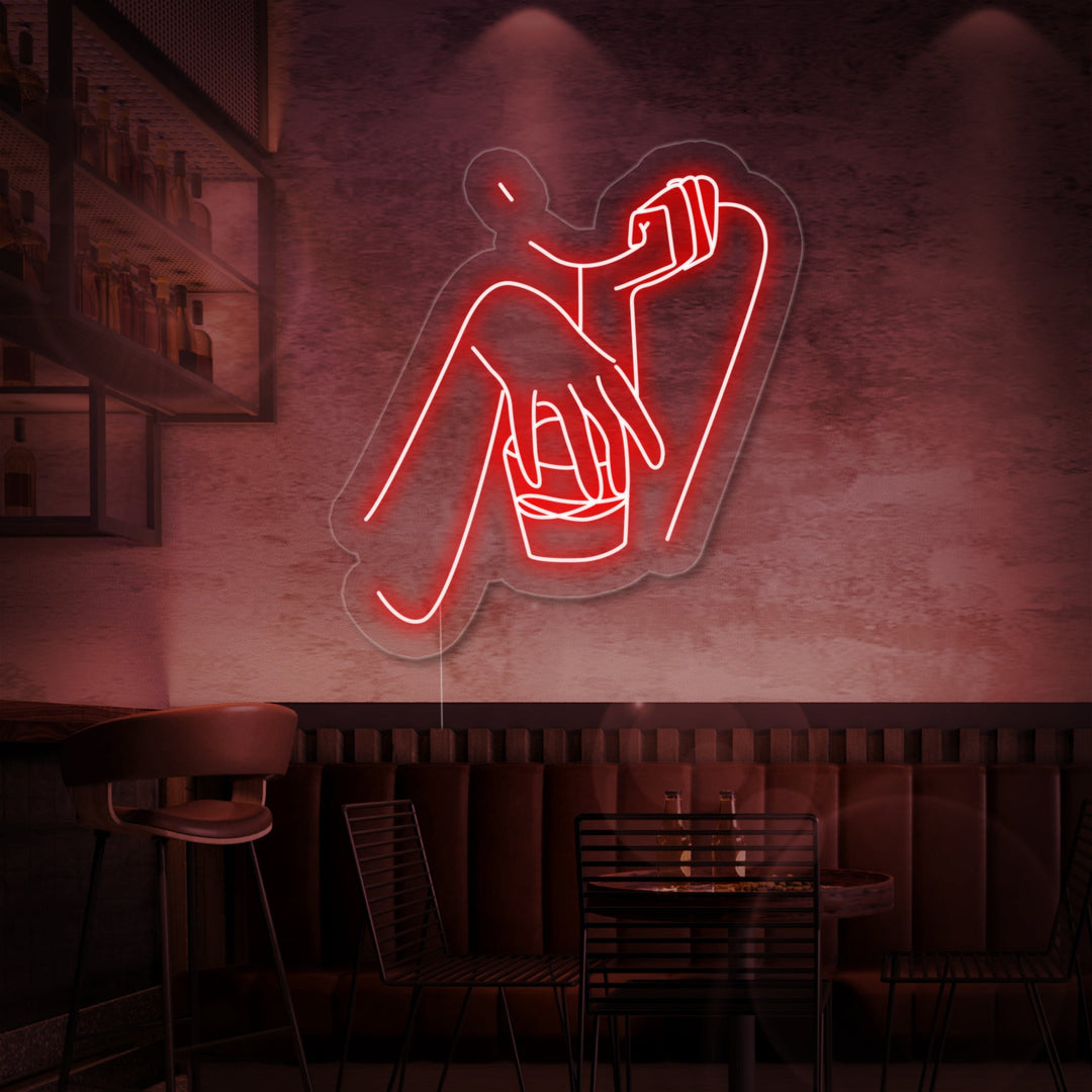 "Bar Per Donne Amanti Del Whiskey" Insegna al neon