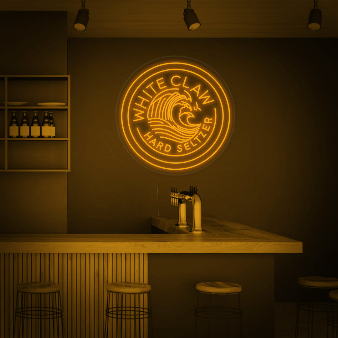 "Bar White Claw Birra" Insegna al neon