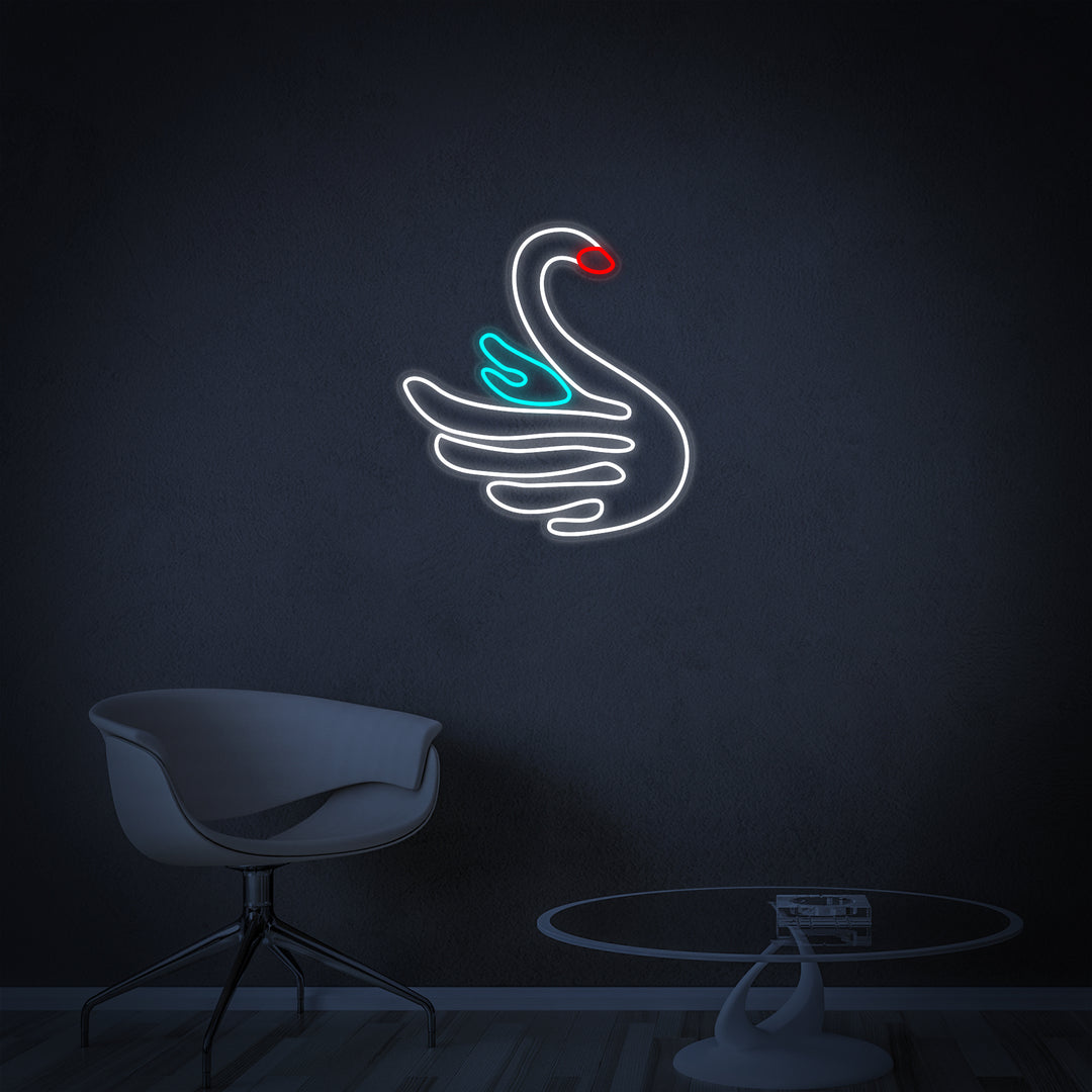 "Cigno Bianco" Insegna al neon