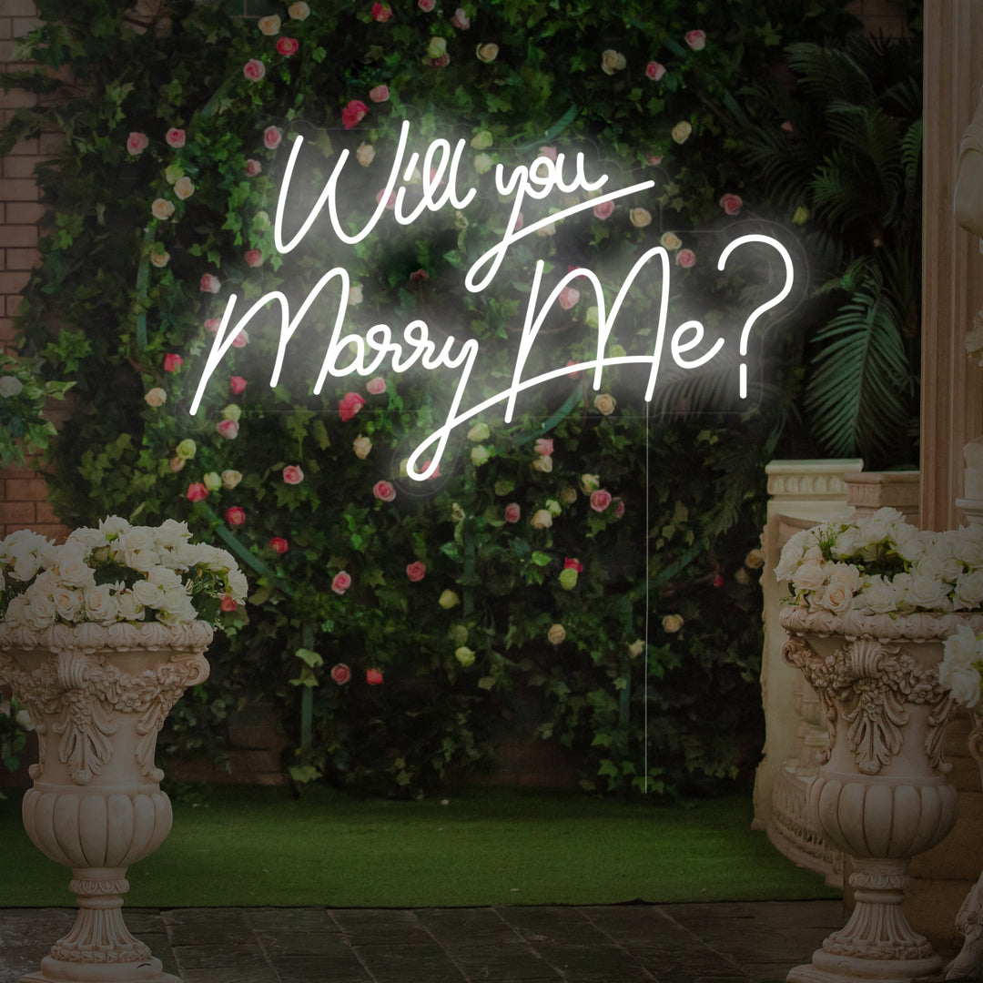"Will You Marry Me" Insegna al neon