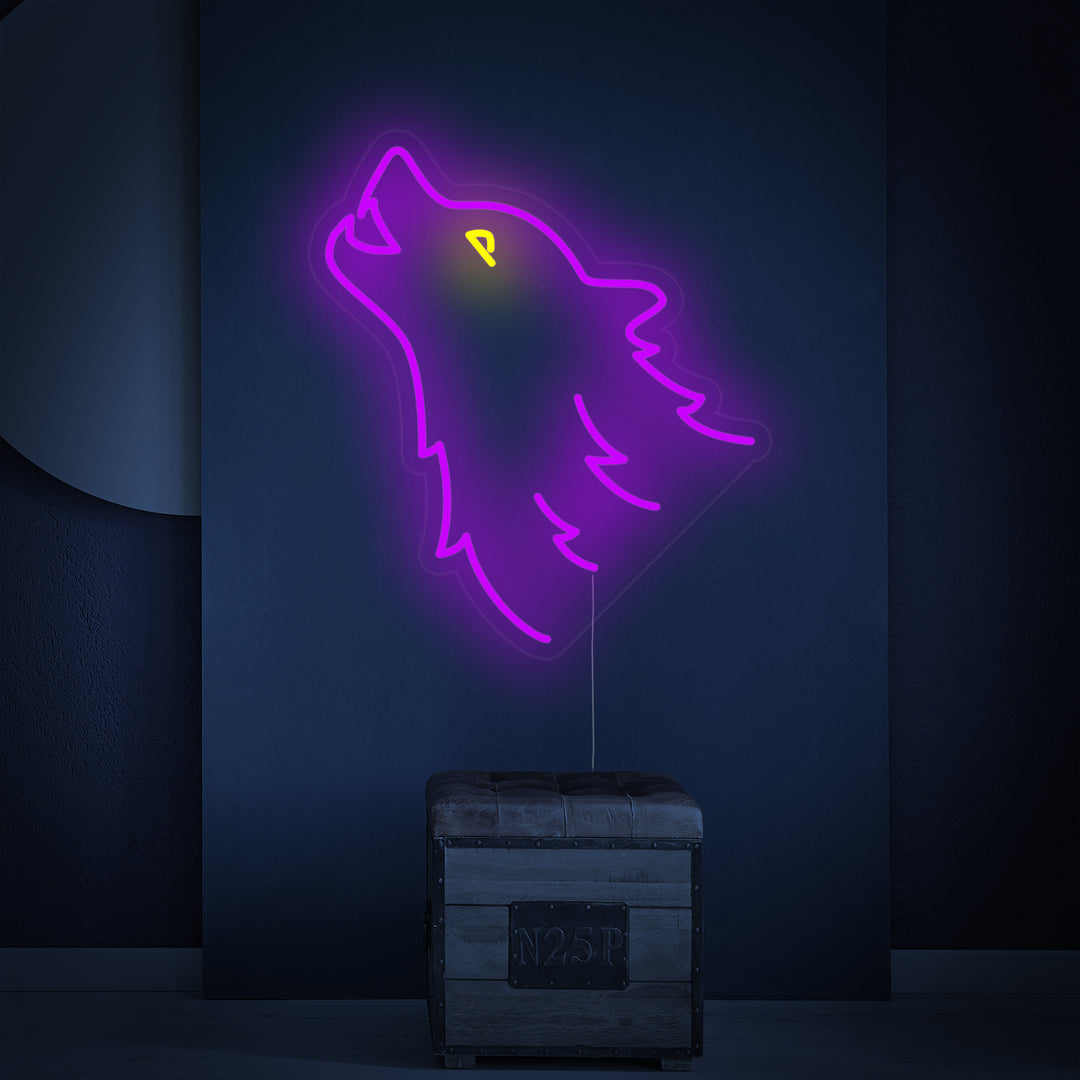 "Testa Di Lupo" Insegna al neon
