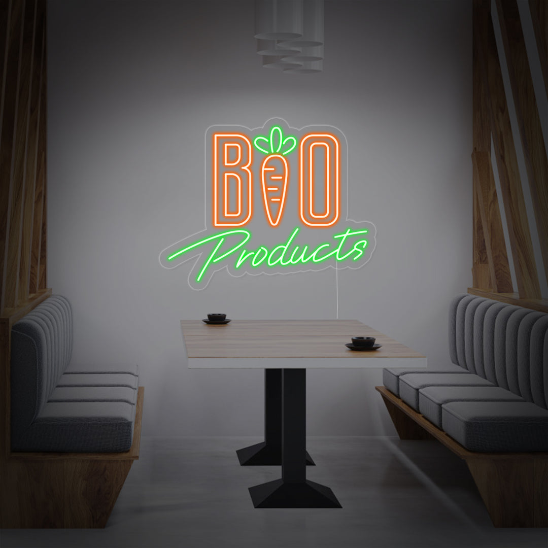 "Bio Products" Insegna al neon