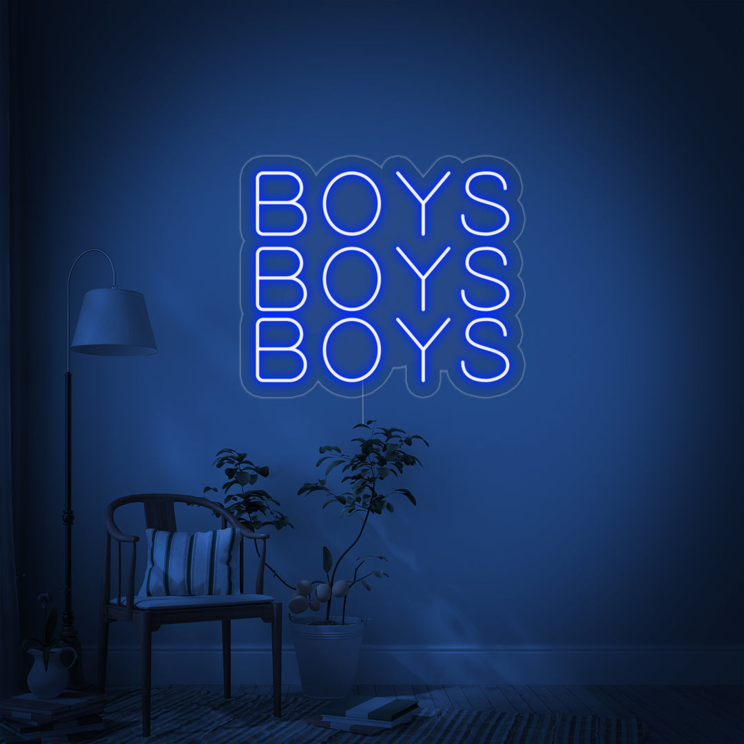 "Boys Boys Boys" Insegna al neon