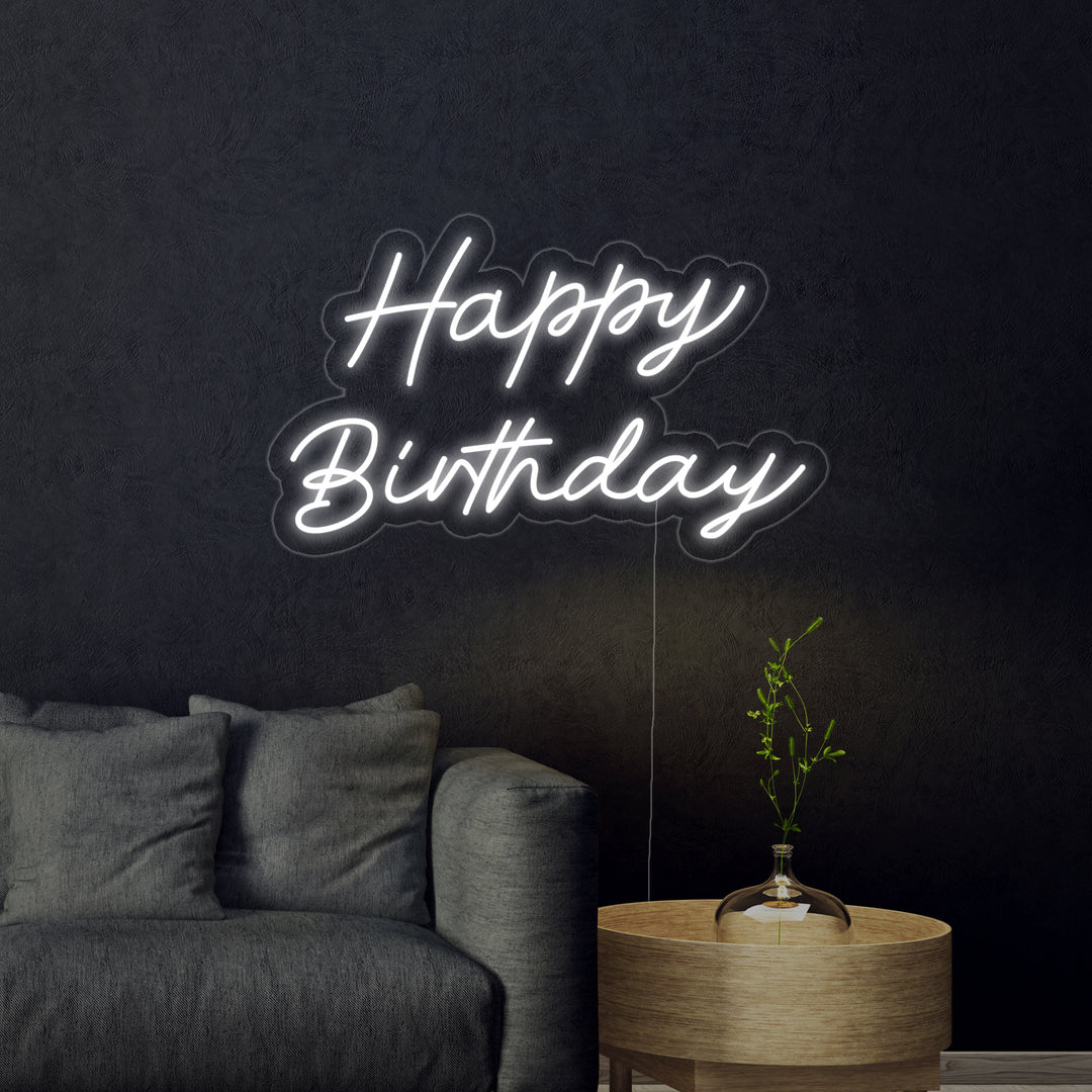 "Happy Birthday" Insegna al neon