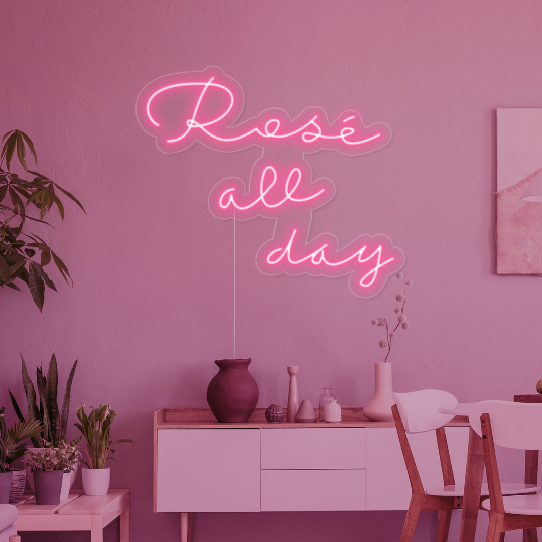 "Rose All Day" Insegna al neon