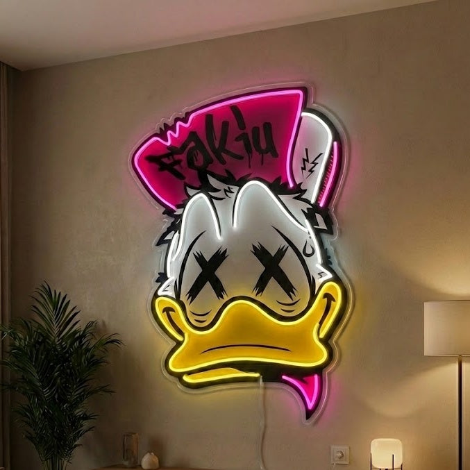 "Anatra Punk" Insegna al neon