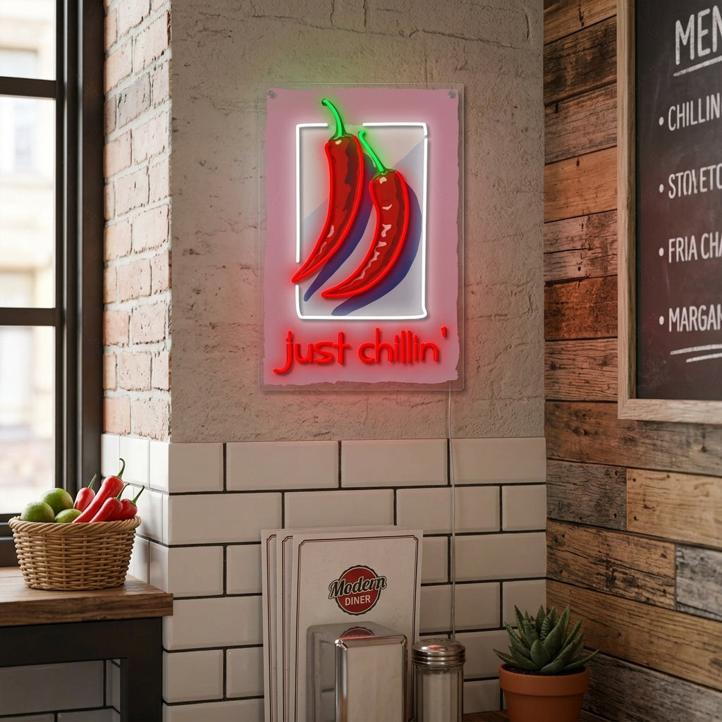 "Just Chillin" Insegna al neon
