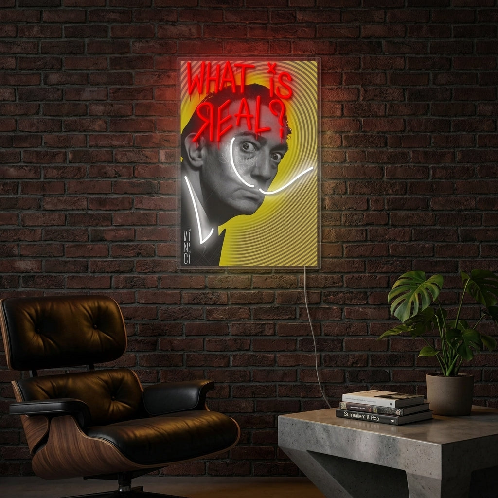 "What Is Real?" Insegna al neon