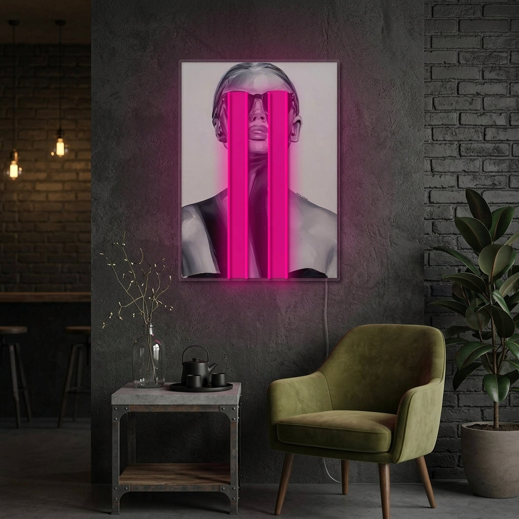 "Musa Mascherata" Insegna al neon