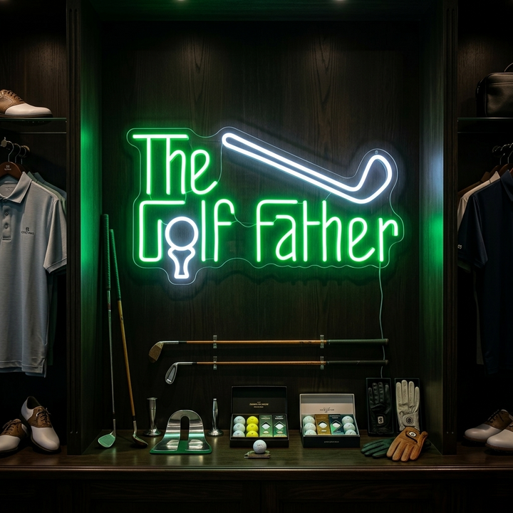 "The Golf Father" Insegna al neon