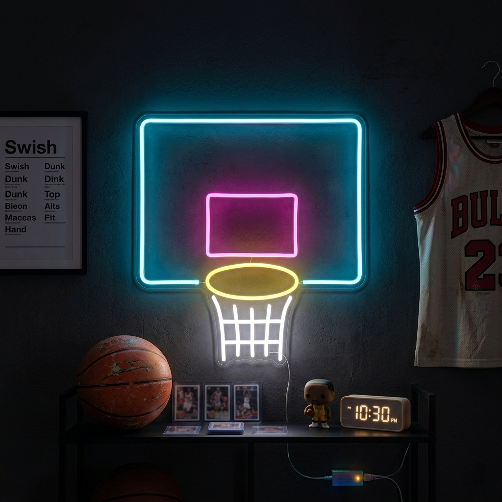 "Rete Da Basket" Insegna al neon