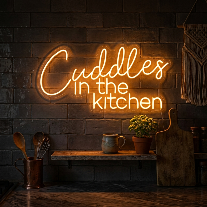 "Cuddles in the Kitchen" Insegna al neon