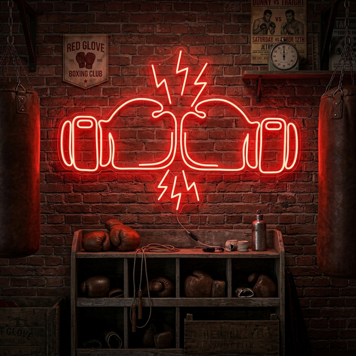 "Combattimento Boxe" Insegna al neon