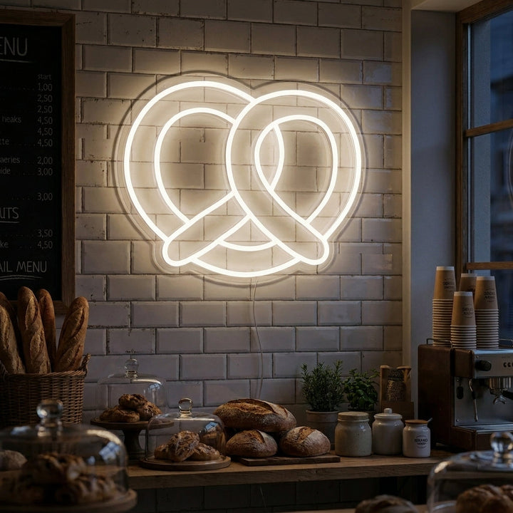 "Pretzel" Insegna al neon