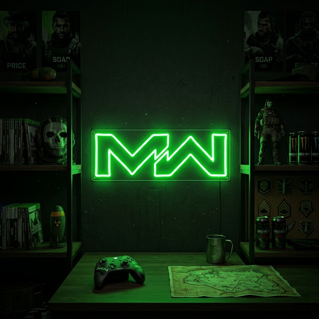 "Mw, Decorazione Per Sala Giochi" Insegna al neon