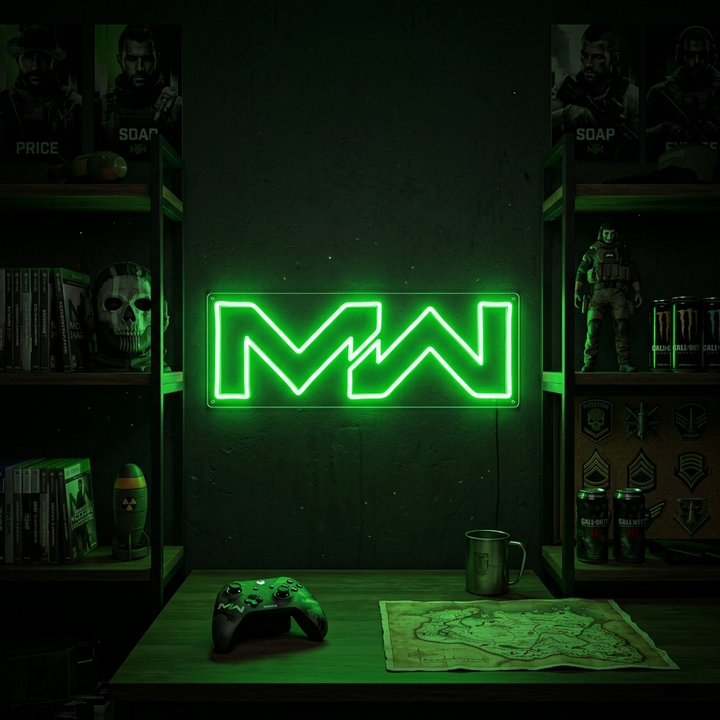 "Mw, Decorazione Per Sala Giochi" Insegna al neon