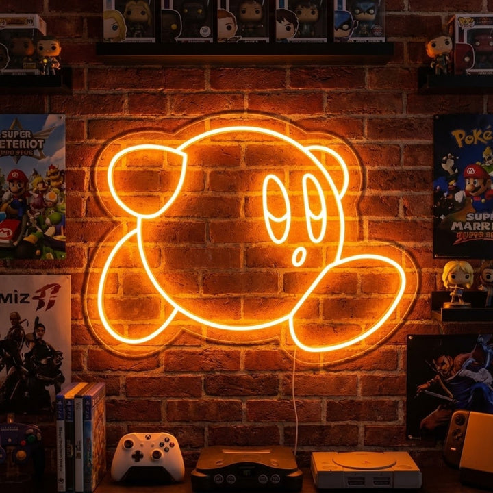 "Kirby, Arredamento Sala Giochi Kirby, Arredamento Gioco" Insegna al neon