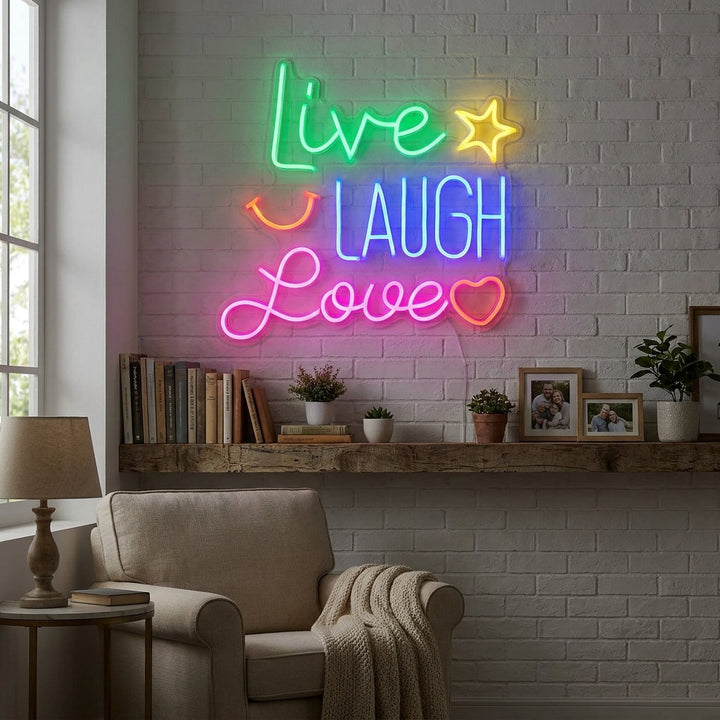"Live Laugh Love" Insegna al neon