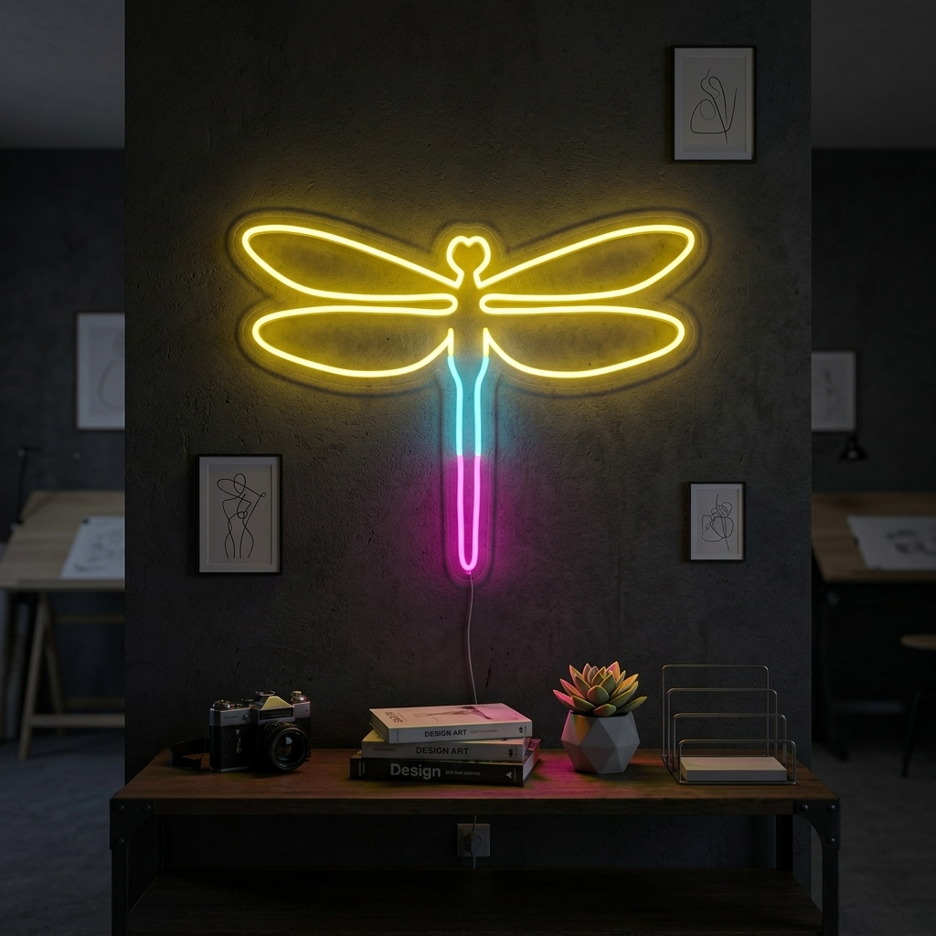"Libellula" Insegna al neon