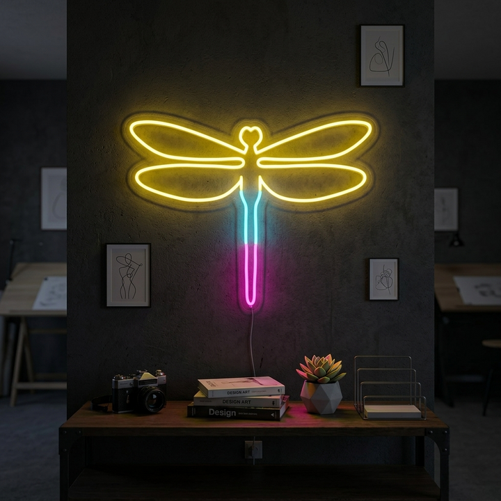 "Libellula" Insegna al neon