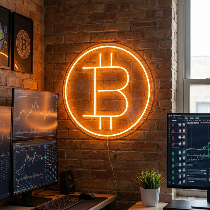 "Bitcoin" Insegna al neon