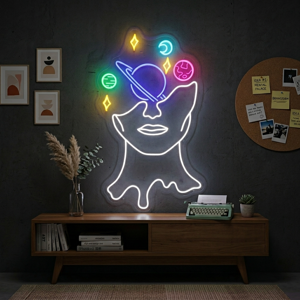 "Galaxy Brain" Insegna al neon