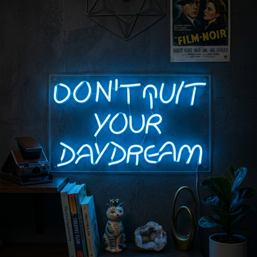 "Donot Quit Your Daydream" Insegna al neon
