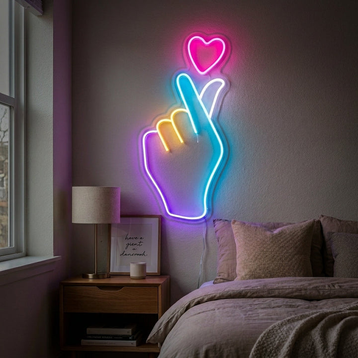 "Mano Cuore" Insegna al neon