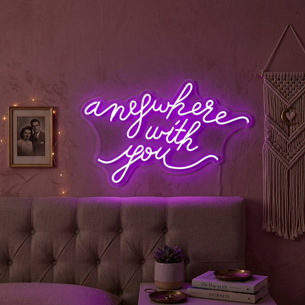 "Anywhere With You" Insegna al neon