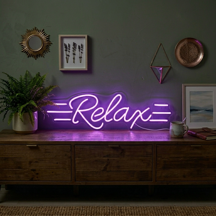 "Relax" Insegna al neon