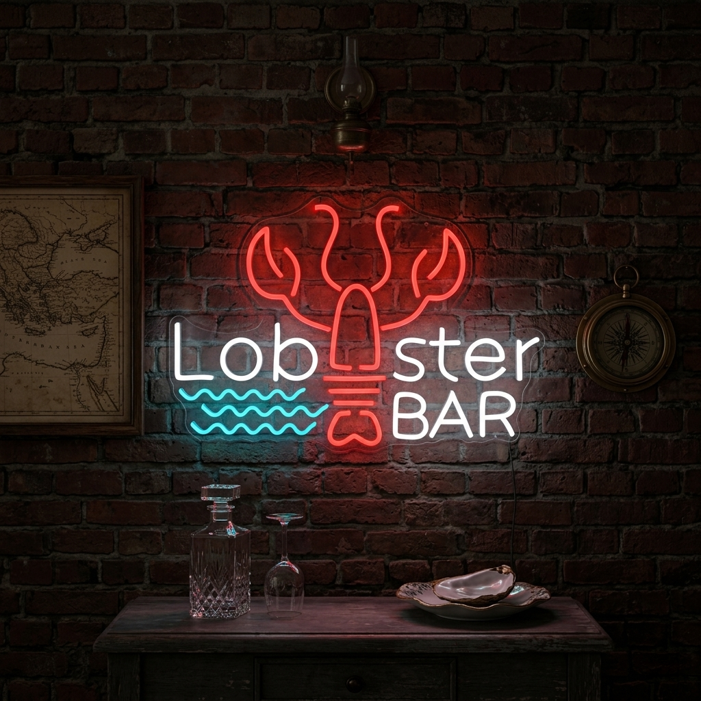 "Lobster Bar" Insegna al neon