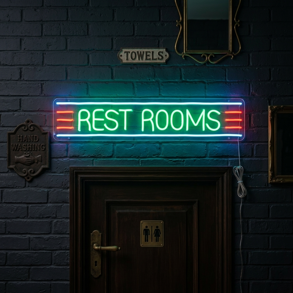 "Restroom" Insegna al neon