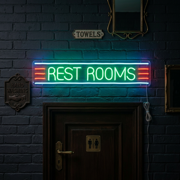 "Restroom" Insegna al neon