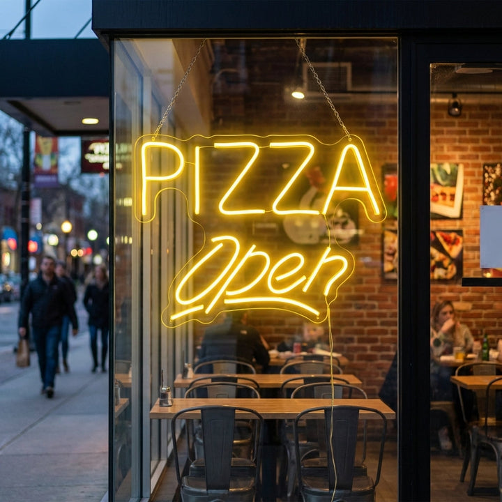 "Pizza Open" Insegna al neon