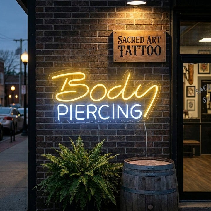 "Body Piercing" Insegna al neon