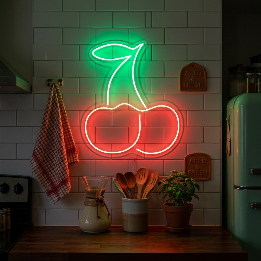 "Ciliegia" Insegna al neon