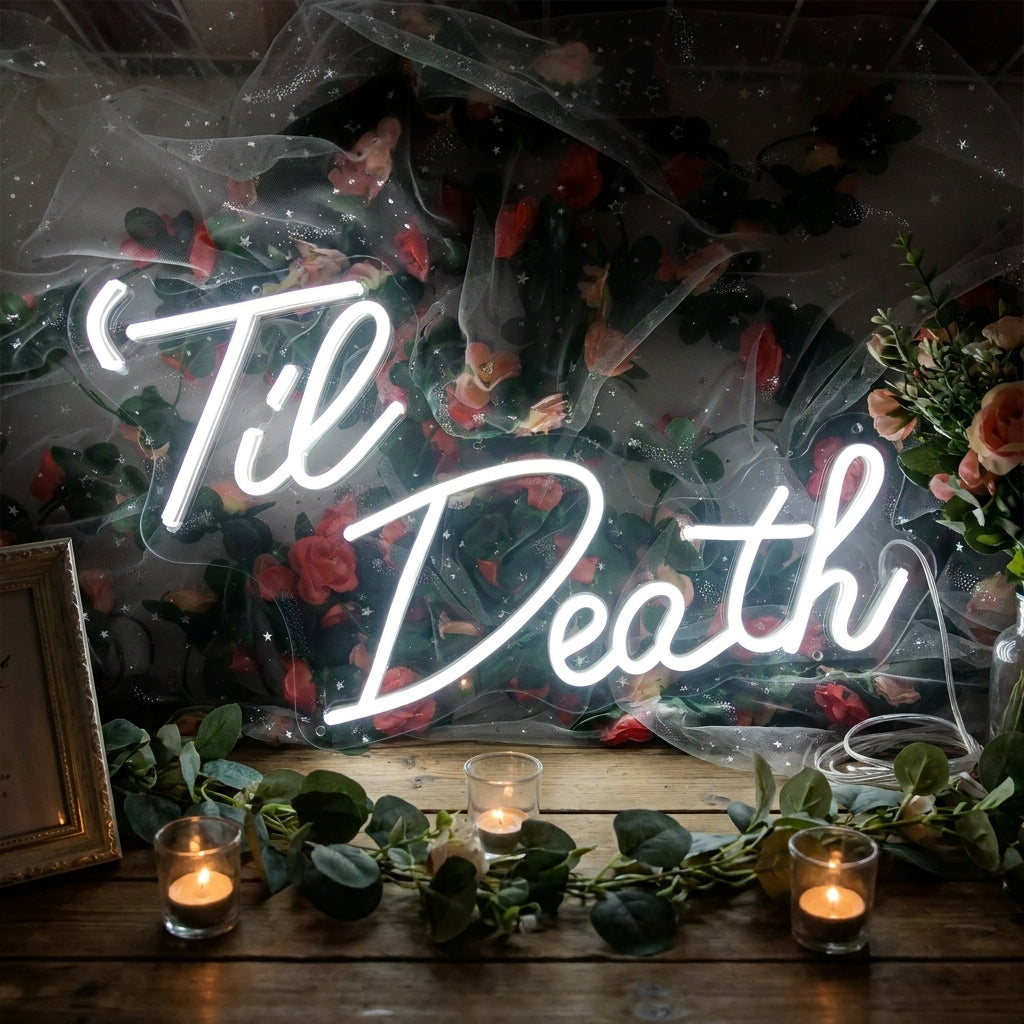 "Til Death" Insegna al neon