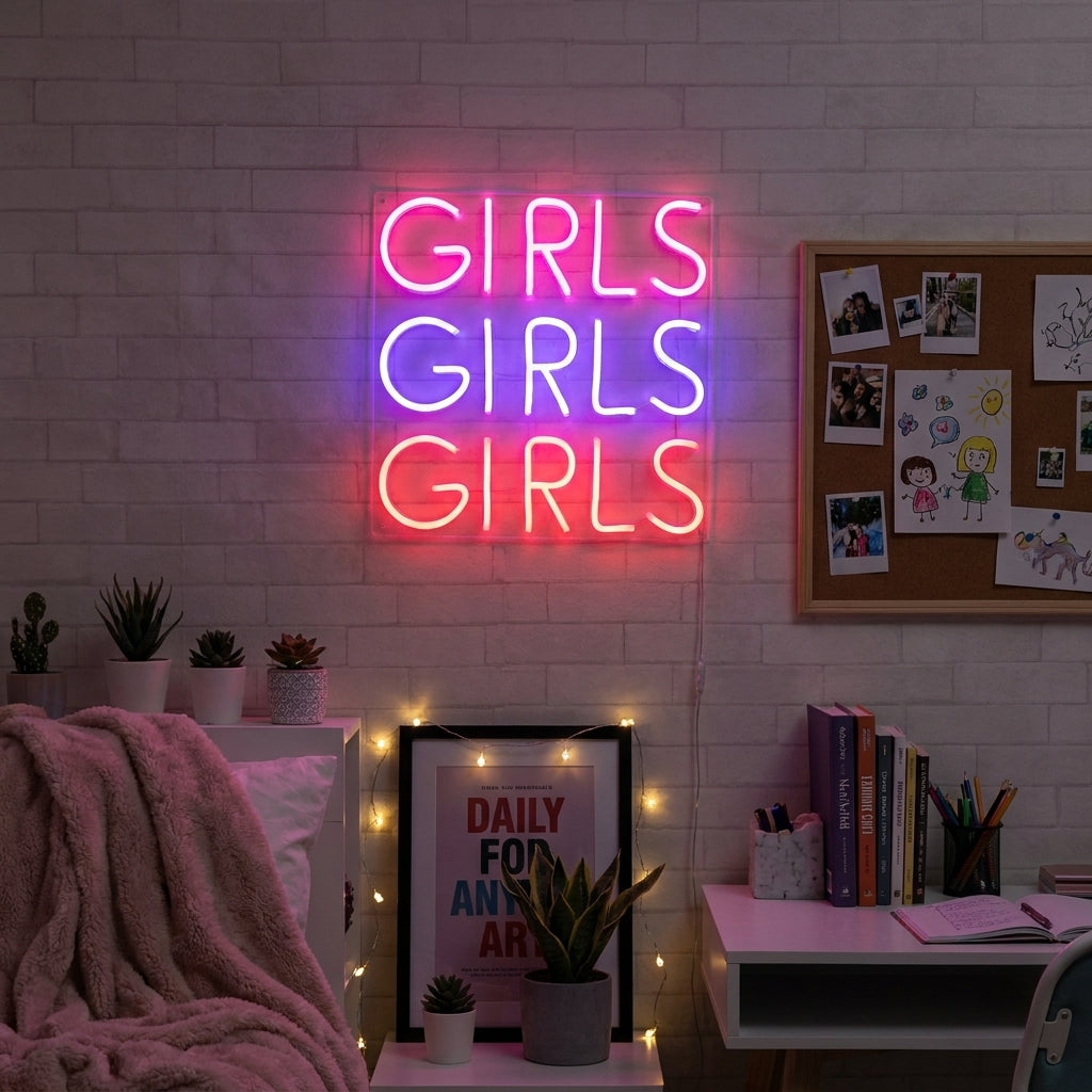 "Girls Girls Girls" Insegna al neon