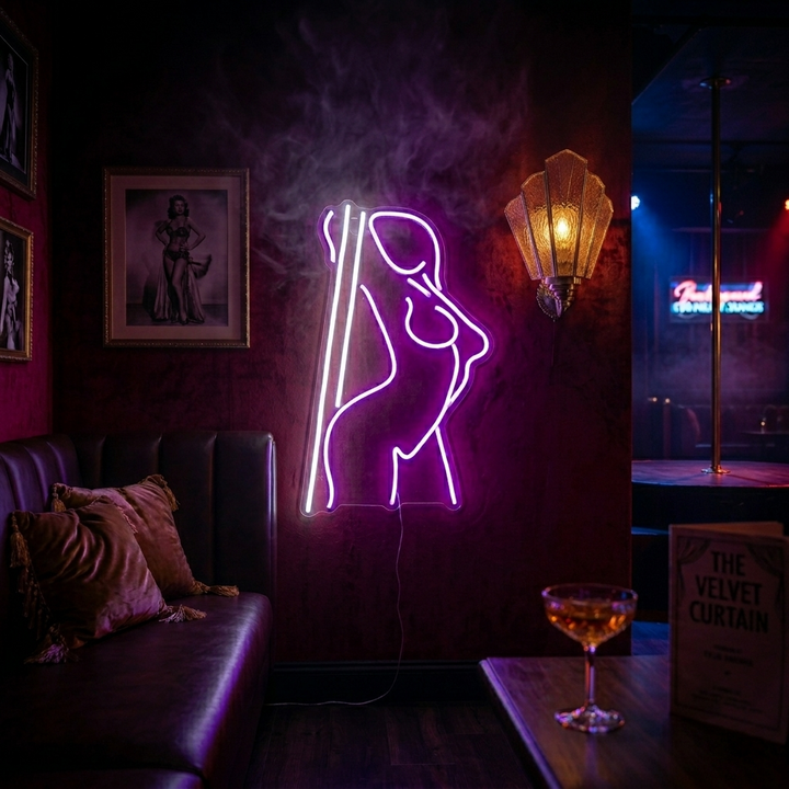 "Ragazza Della Pole Dance" Insegna al neon