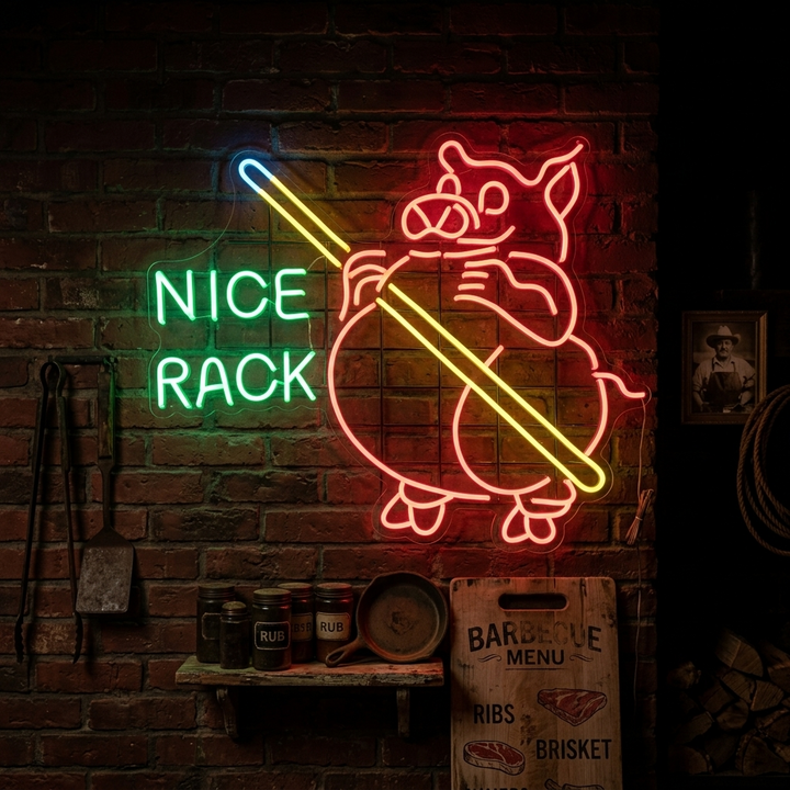 "Nice Rack" Insegna al neon