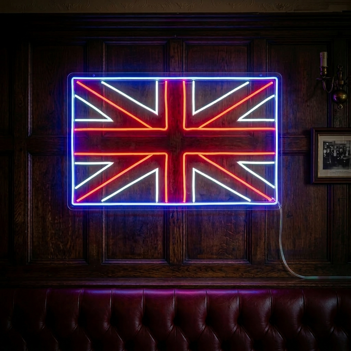 "Bandiera Del Regno Unito" Insegna al neon