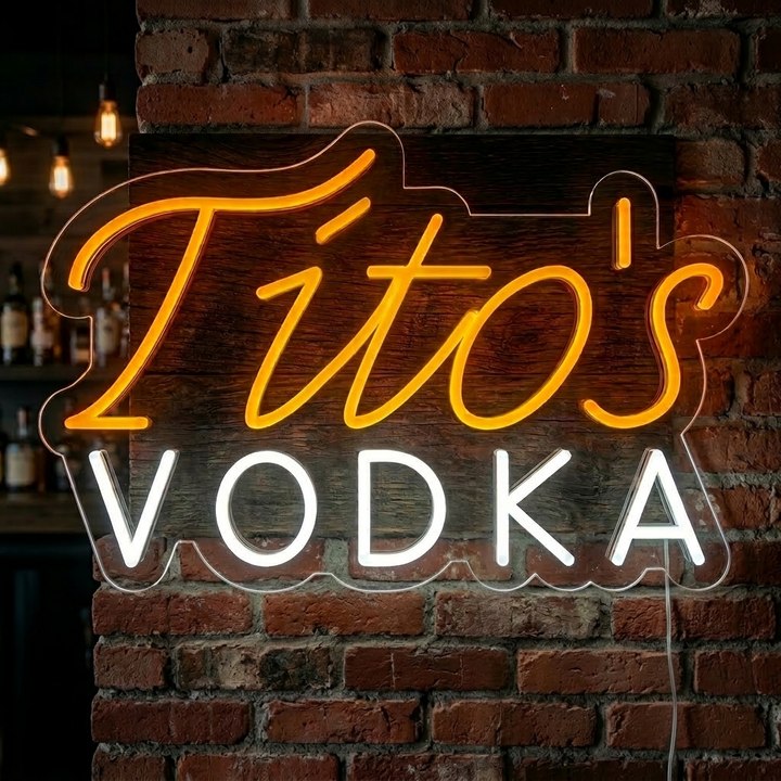 "Bar Titos Vodka Vintage" Insegna al neon