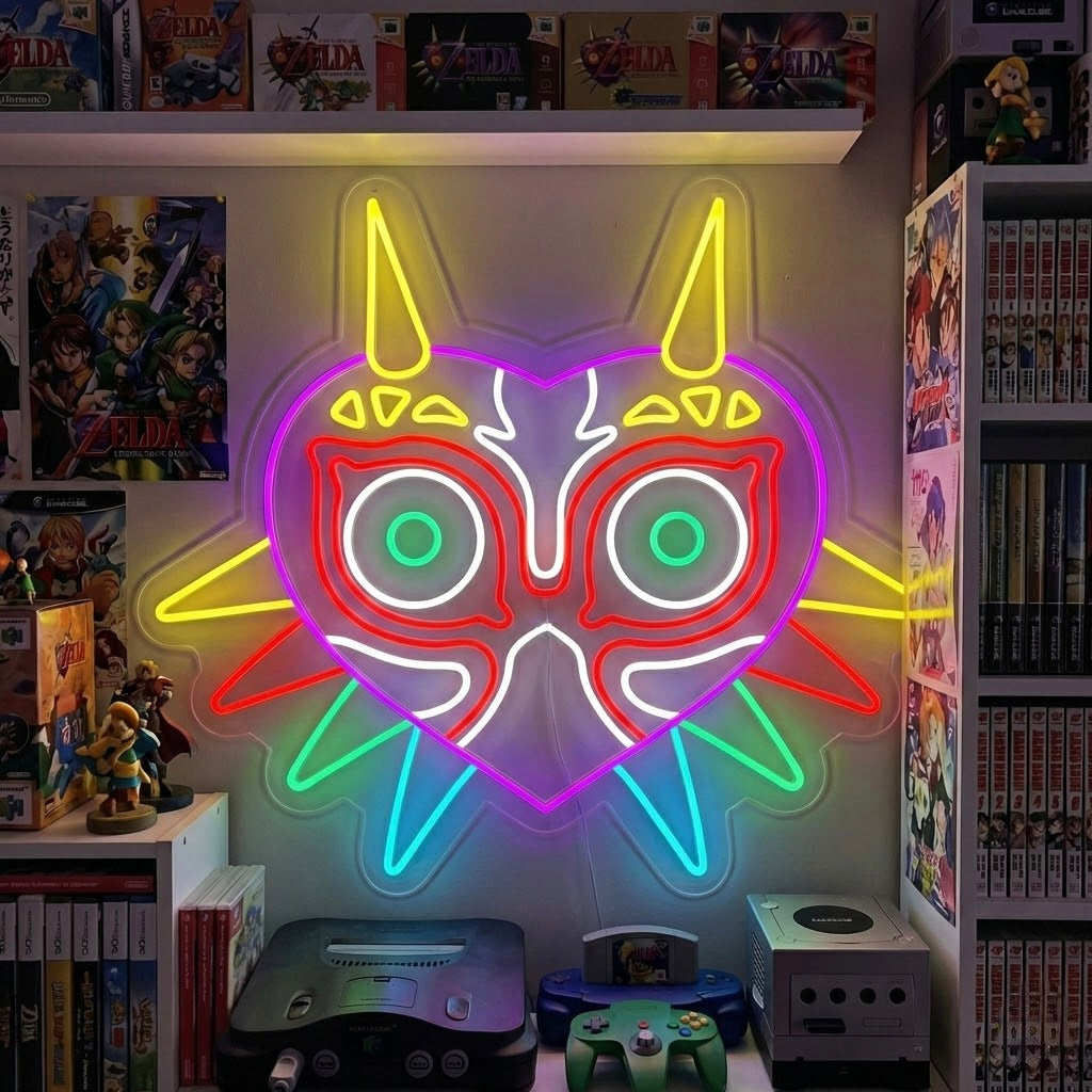 "Maschera Di Majoras" Insegna al neon