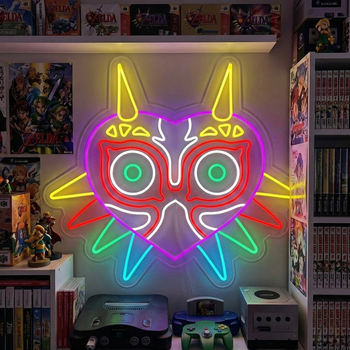 "Maschera Di Majoras" Insegna al neon