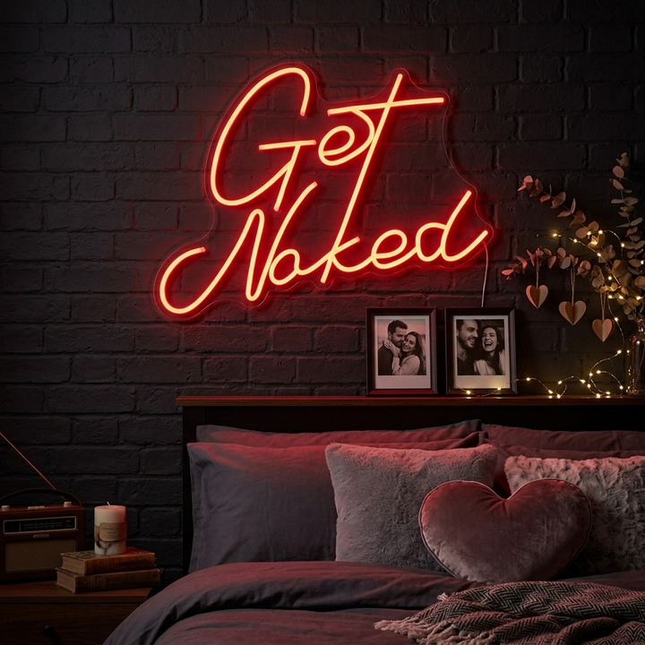 "Get Naked Bathroom" Insegna al neon