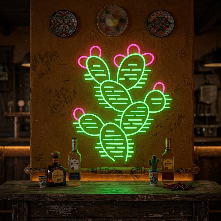 "Cactus Piante Del Deserto" Insegna al neon
