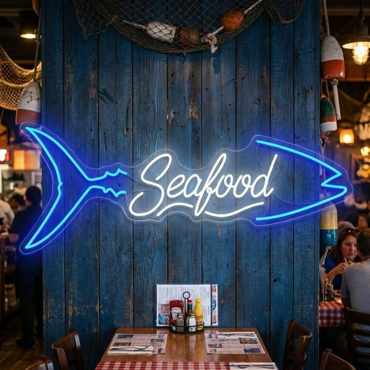 "Seafood" Insegna al neon