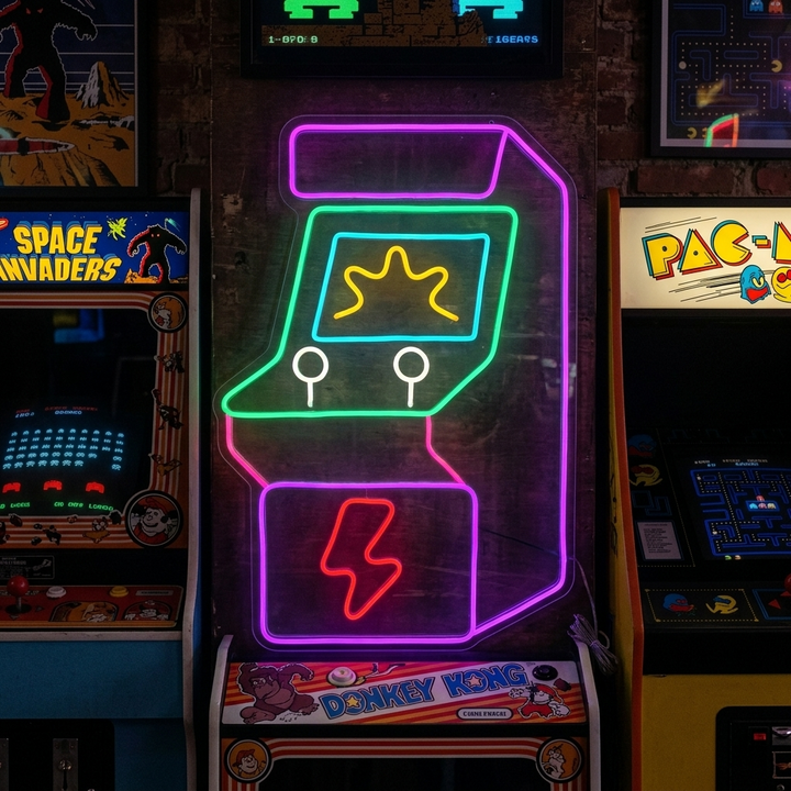 "Macchina arcade" Insegna al neon